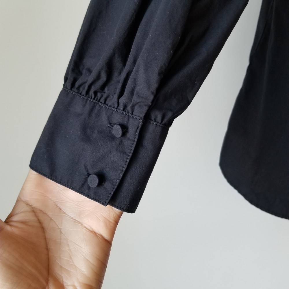 J Crew Cotton Tie Neck Top Long Sleeve Blouse XS - Picture 6 of 8